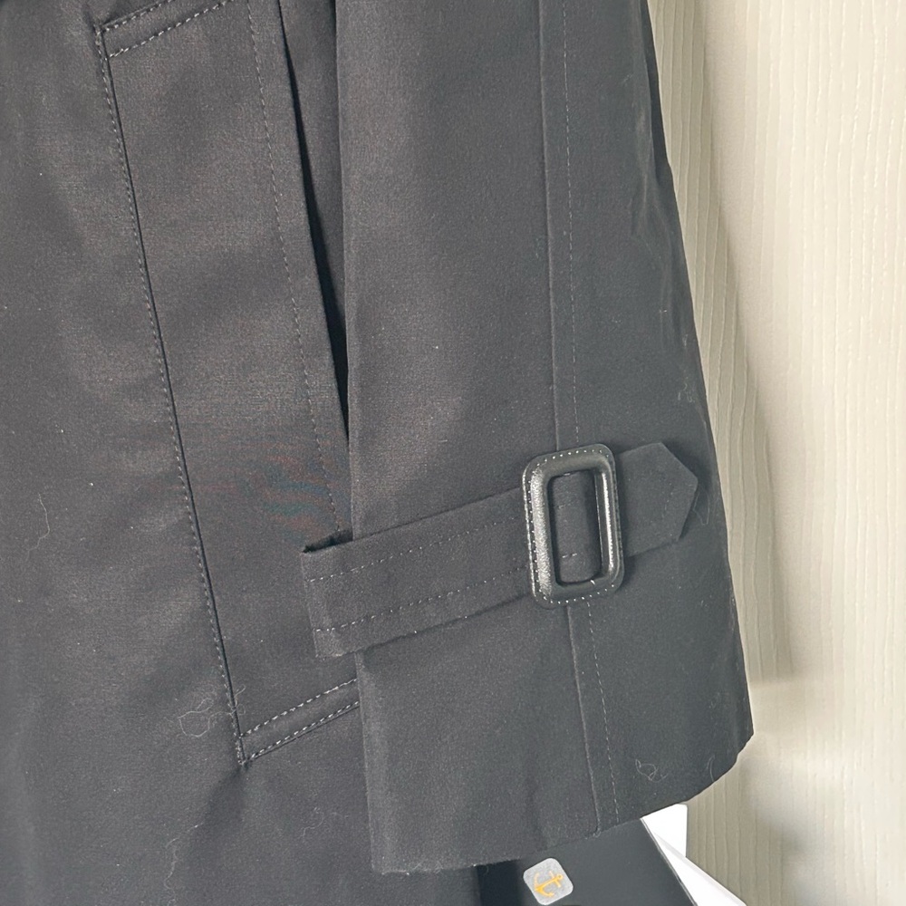 🔥🆕🔥 Anchor Uniform Black Double Breasted Trench Coat - 40R - Thinsulate Lining - Picture 4 of 11